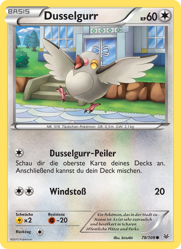 Dusselgurr 78 — Roaring Skies (German Pokémon TCG card)