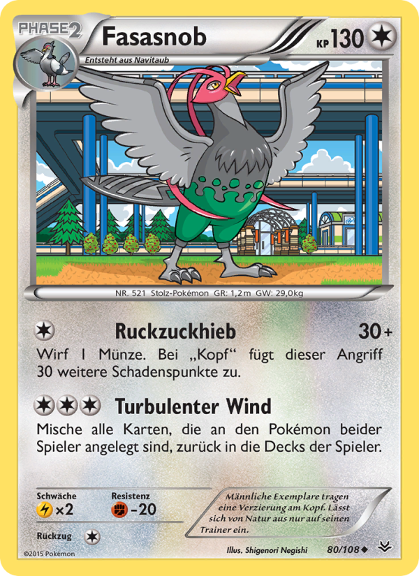Fasasnob 80 — Roaring Skies (German Pokémon TCG card)