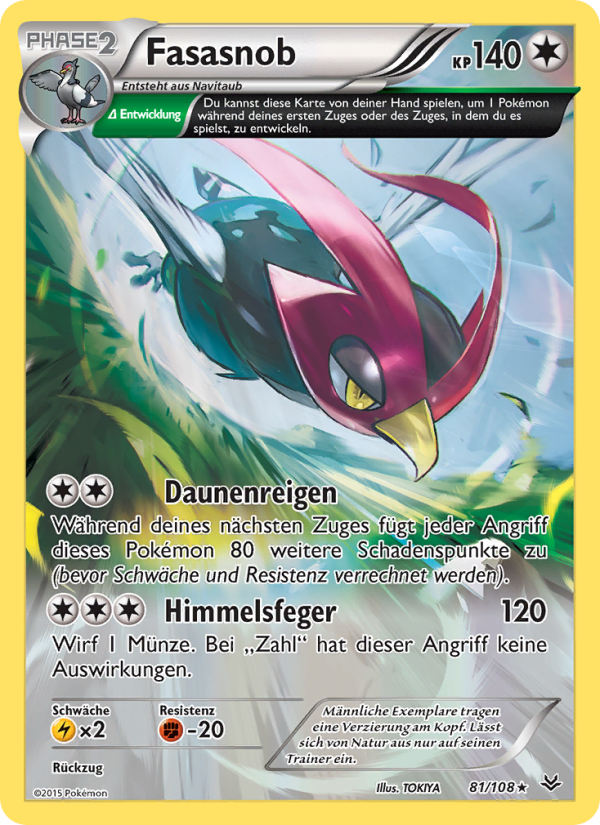 Fasasnob 81 — Roaring Skies (German Pokémon TCG card)