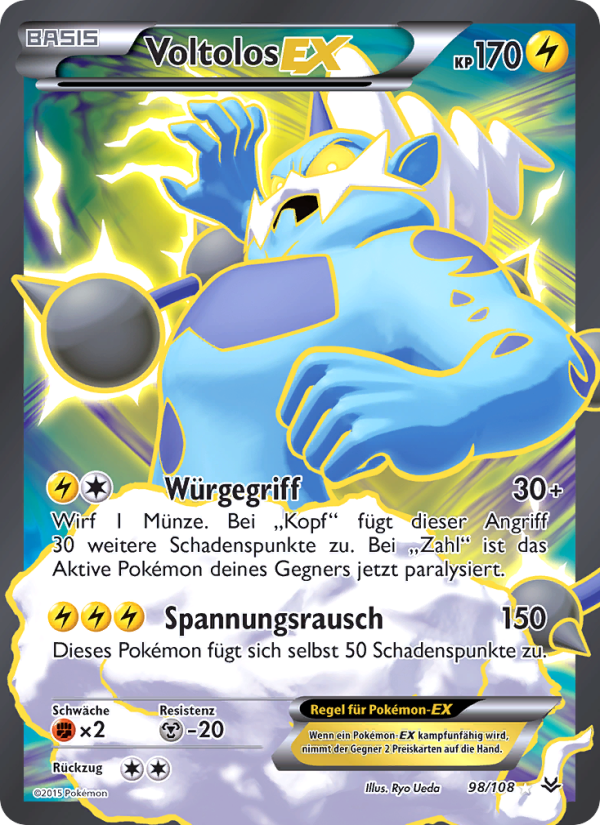 Voltolos EX 98 — Roaring Skies (German Pokémon TCG card)
