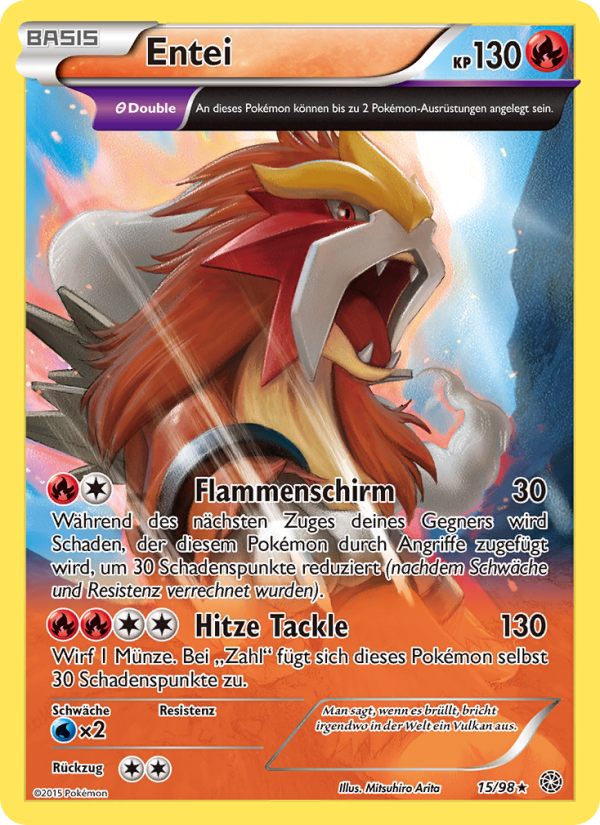 Entei 15 — Ancient Origins (German Pokémon TCG card)