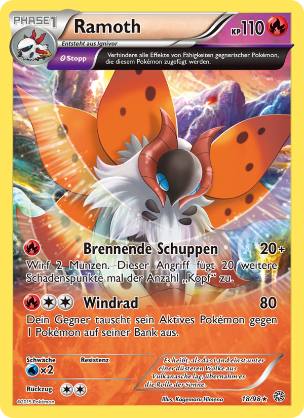 Ramoth 18 — Ancient Origins (German Pokémon TCG card)