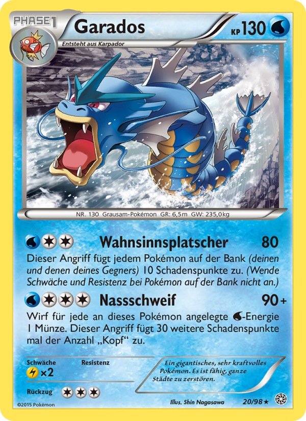 Garados 20 — Ancient Origins (German Pokémon TCG card)