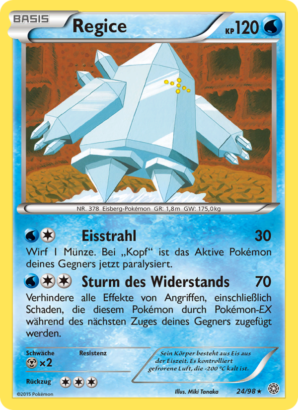 Regice 24 — Ancient Origins (German Pokémon TCG card)