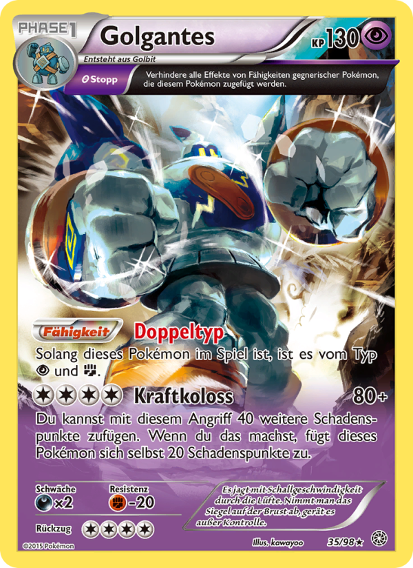 Golgantes 35 — Ancient Origins (German Pokémon TCG card)