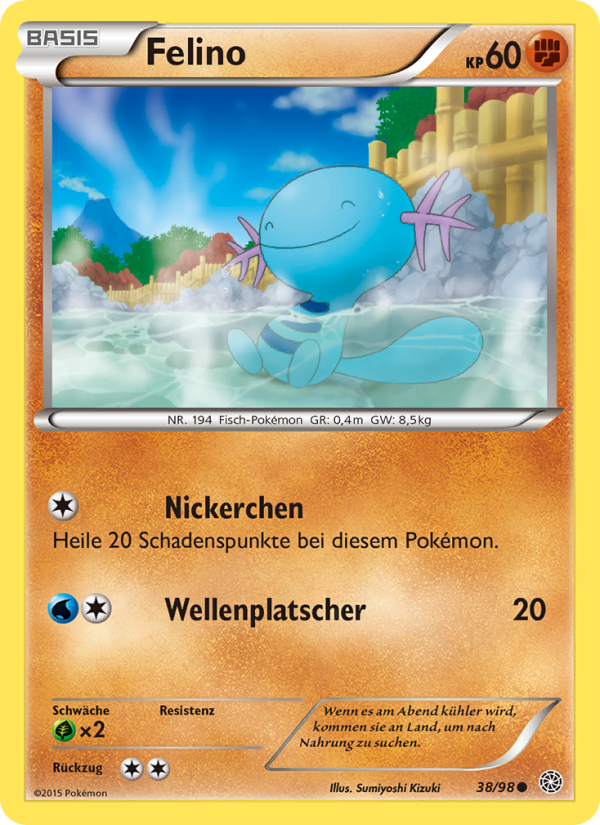 Felino 38 — Ancient Origins (German Pokémon TCG card)