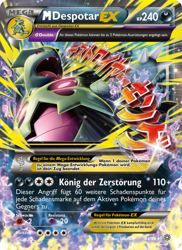 M-Despotar EX 43 — Ancient Origins (German Pokémon TCG card)