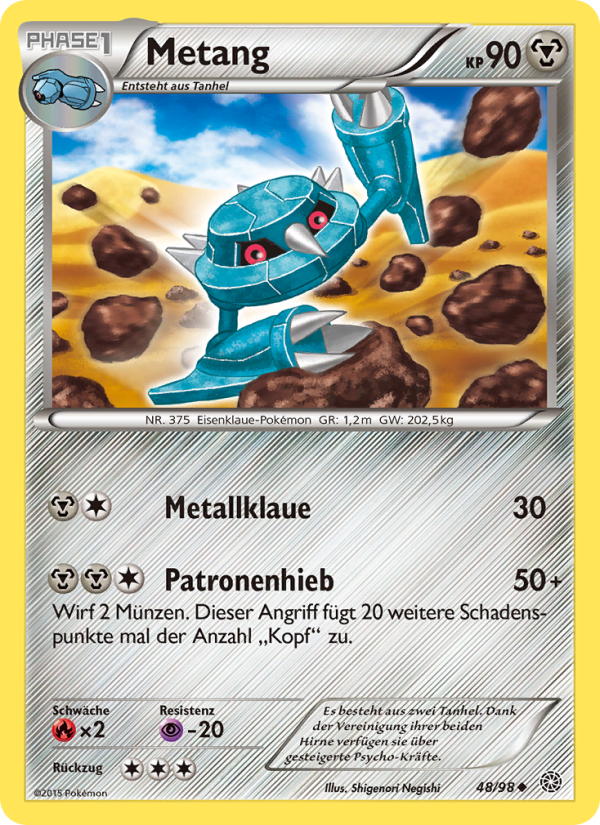 Metang 48 — Ancient Origins (German Pokémon TCG card)