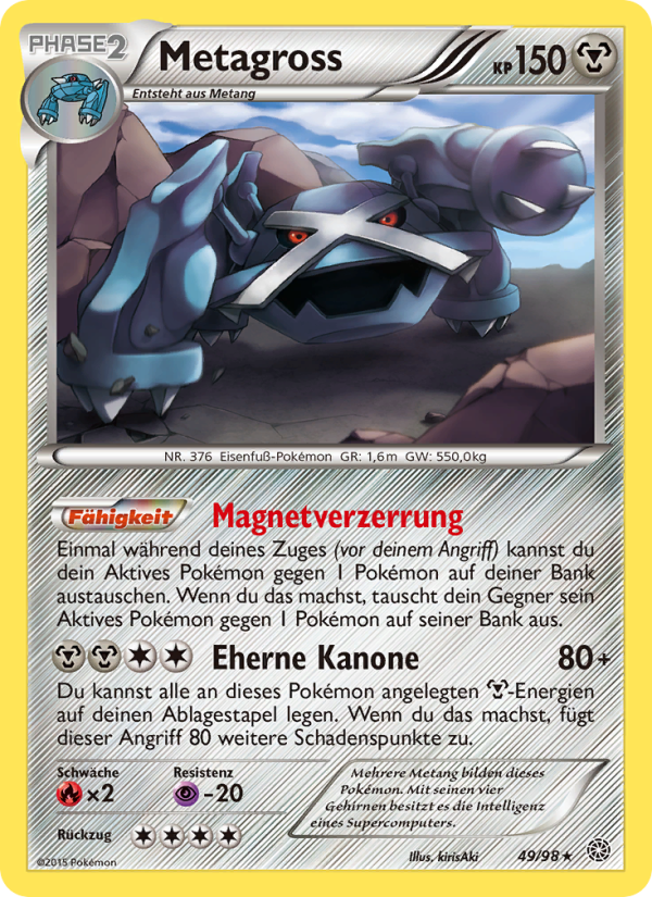 Metagross 49 — Ancient Origins (German Pokémon TCG card)