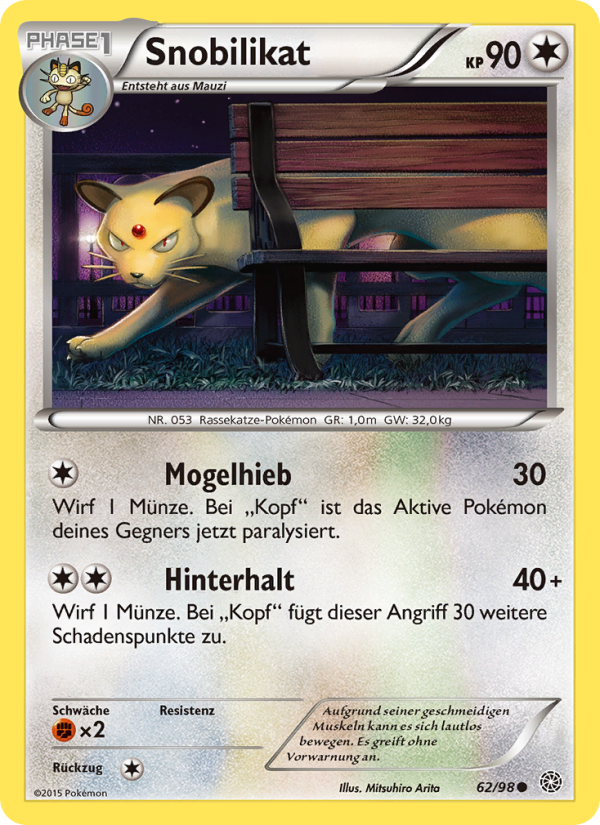 Snobilikat 62 — Ancient Origins (German Pokémon TCG card)