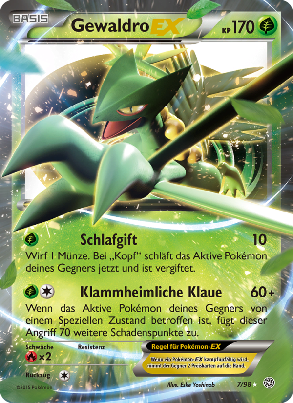 Gewaldro EX 7 — Ancient Origins (German Pokémon TCG card)