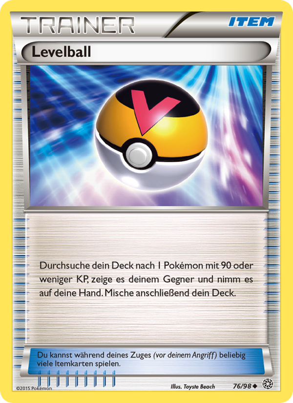 Levelball 76 — Ancient Origins (German Pokémon TCG card)