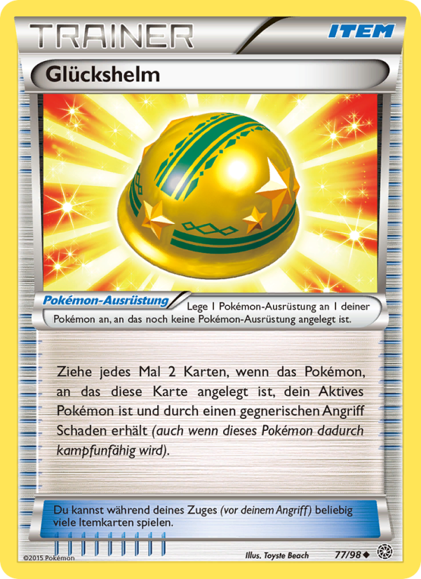 Glückshelm 77 — Ancient Origins (German Pokémon TCG card)