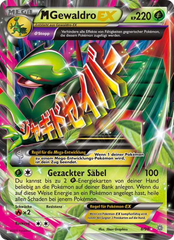 M-Gewaldro EX 8 — Ancient Origins (German Pokémon TCG card)