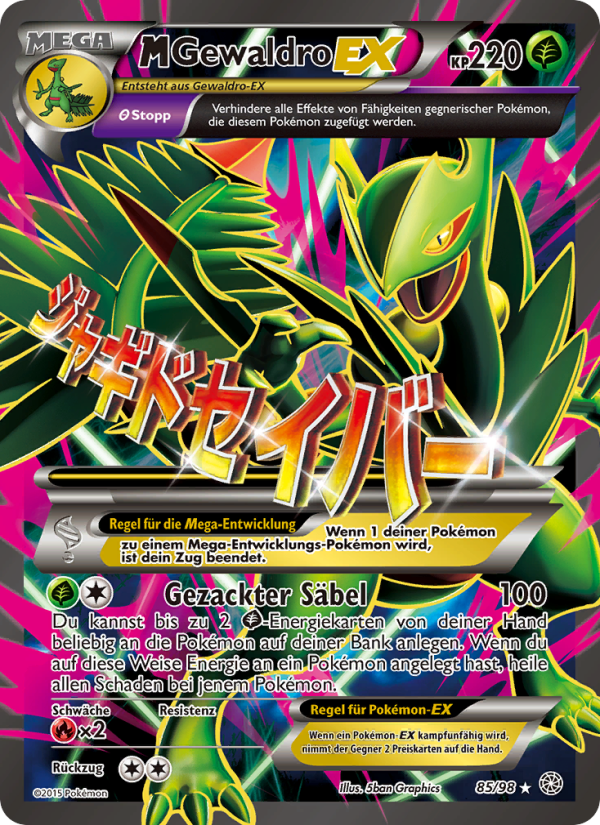 M-Gewaldro EX 85 — Ancient Origins (German Pokémon TCG card)