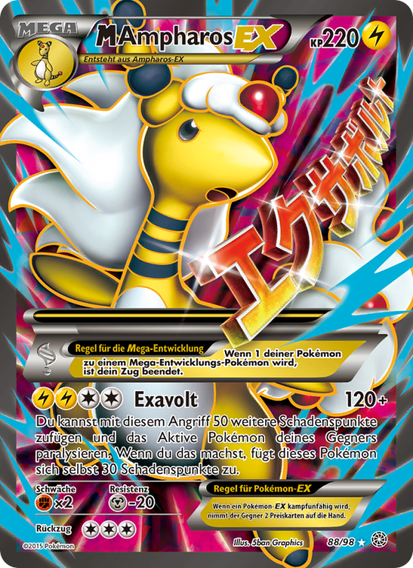 M-Ampharos EX 88 — Ancient Origins (German Pokémon TCG card)
