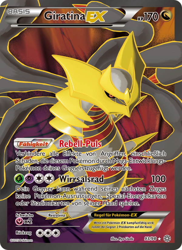 Giratina EX 93 — Ancient Origins (German Pokémon TCG card)