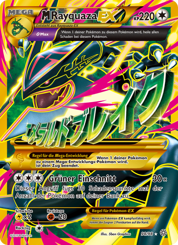 M-Rayquaza EX 98 — Ancient Origins (German Pokémon TCG card)