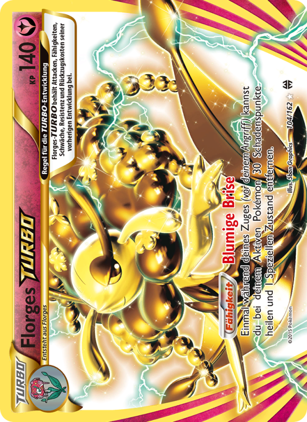 Florges-TURBO 104 — BREAKthrough (German Pokémon TCG card)