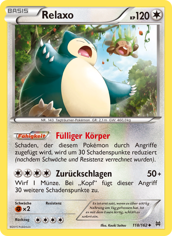 Relaxo 118 — BREAKthrough (German Pokémon TCG card)