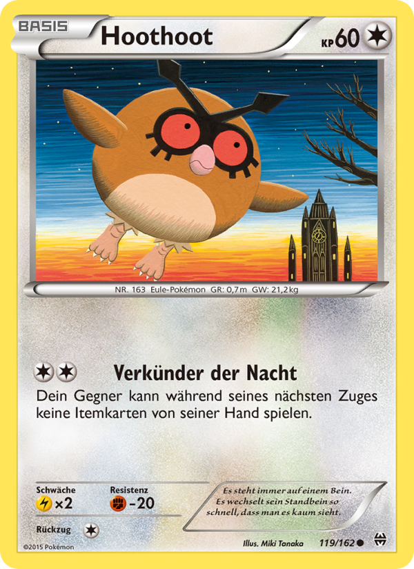 Hoothoot 119 — BREAKthrough (German Pokémon TCG card)