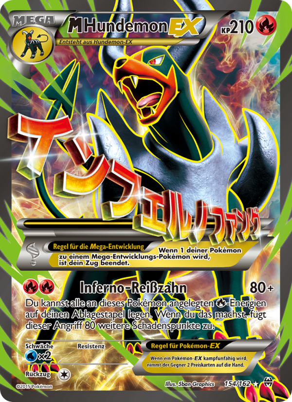 M-Hundemon EX 154 — BREAKthrough (German Pokémon TCG card)