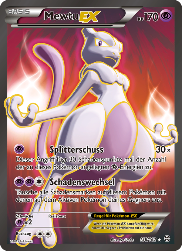 Mewtu EX 158 — BREAKthrough (German Pokémon TCG card)