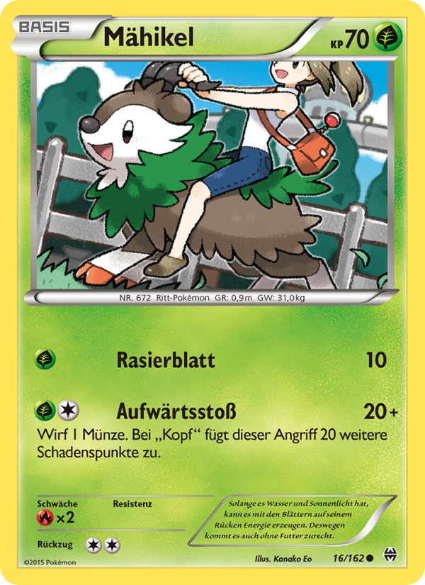 Mähikel 16 — BREAKthrough (German Pokémon TCG card)