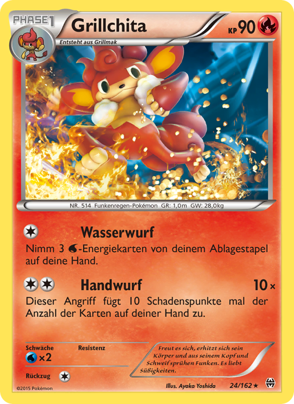 Grillchita 24 — BREAKthrough (German Pokémon TCG card)