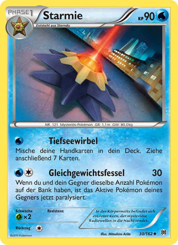 Starmie 30 — BREAKthrough (German Pokémon TCG card)