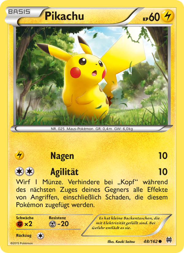 Pikachu 48 — BREAKthrough (German Pokémon TCG card)