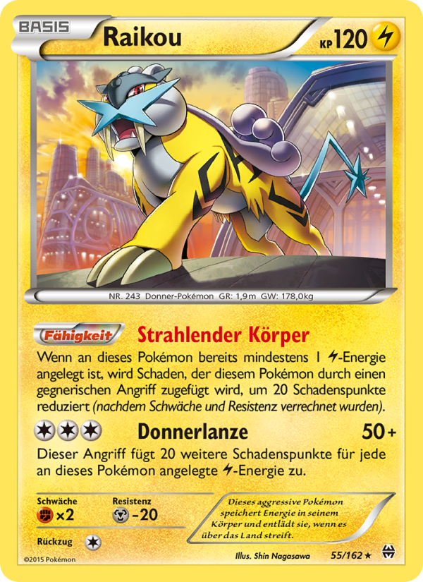 Raikou 55 — BREAKthrough (German Pokémon TCG card)
