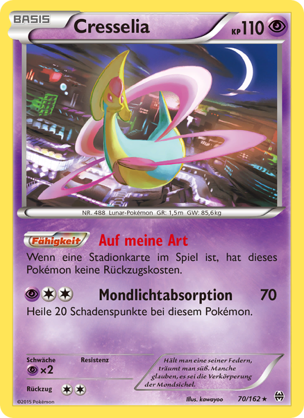 Cresselia 70 — BREAKthrough (German Pokémon TCG card)