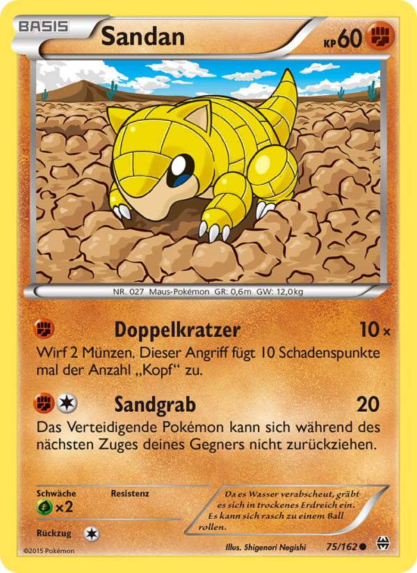 Sandan 75 — BREAKthrough (German Pokémon TCG card)