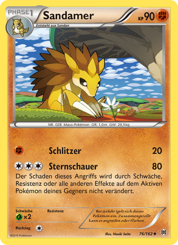 Sandamer 76 — BREAKthrough (German Pokémon TCG card)
