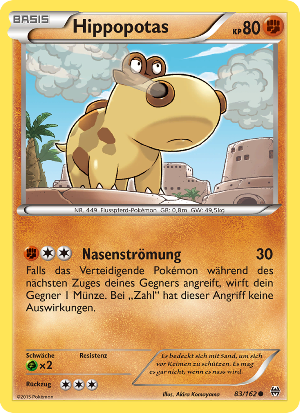 Hippopotas 83 — BREAKthrough (German Pokémon TCG card)