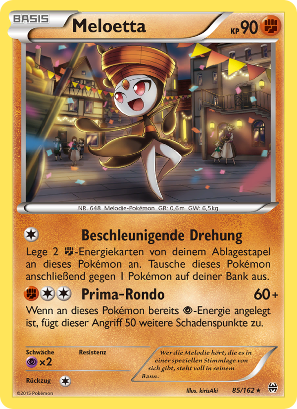 Meloetta 85 — BREAKthrough (German Pokémon TCG card)