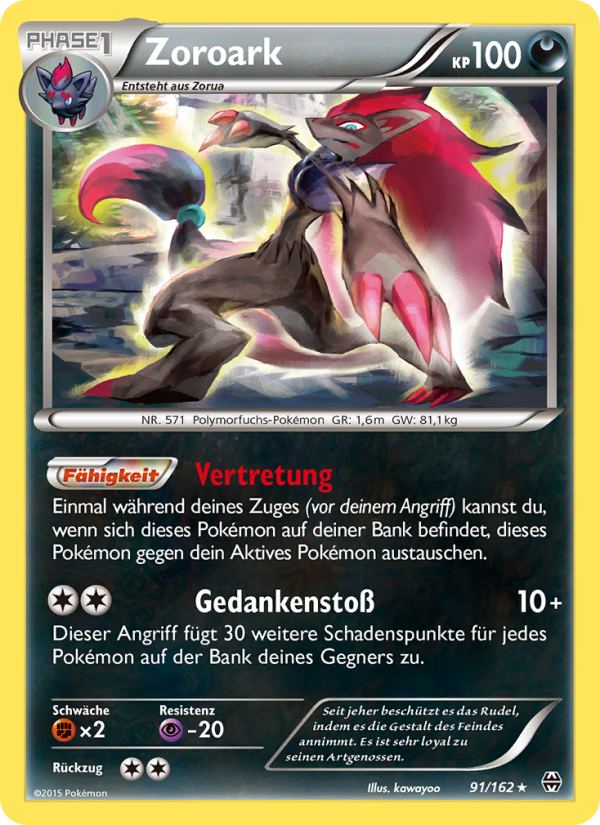 Zoroark 91 — BREAKthrough (German Pokémon TCG card)