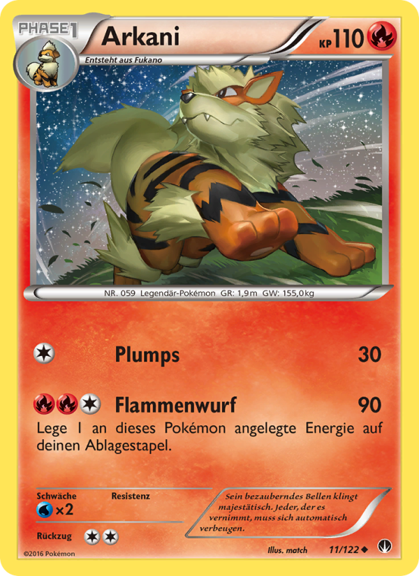Arkani 11 — BREAKpoint (German Pokémon TCG card)