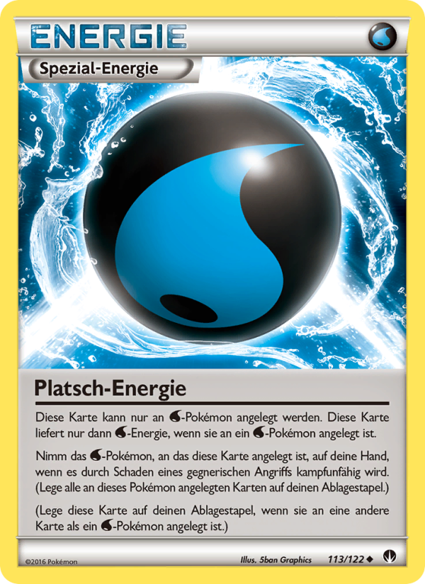 Platsch-Energie 113 — BREAKpoint (German Pokémon TCG card)