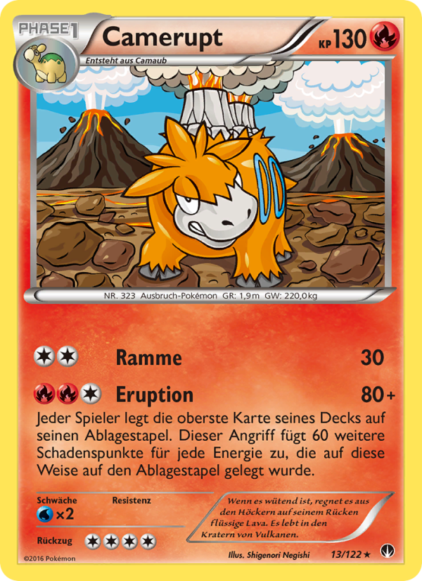 Camerupt 13 — BREAKpoint (German Pokémon TCG card)