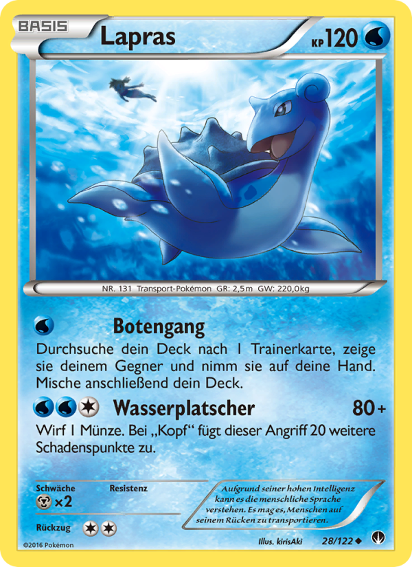 Lapras 28 — BREAKpoint (German Pokémon TCG card)