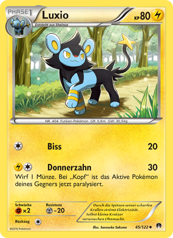 Luxio 45 — BREAKpoint (German Pokémon TCG card)