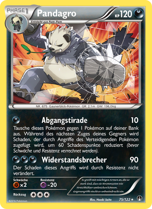 Pandagro 75 — BREAKpoint (German Pokémon TCG card)