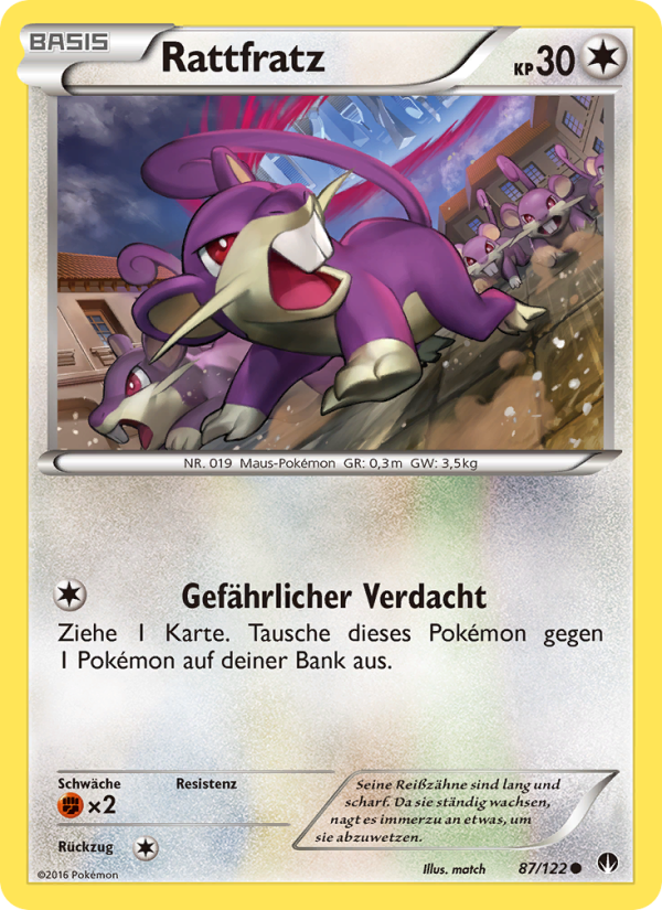 Rattfratz 87 — BREAKpoint (German Pokémon TCG card)