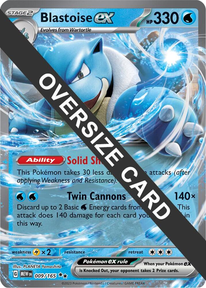 Blastoise ex - 009/165 009/165 — Jumbo Cards (English Pokémon TCG card)