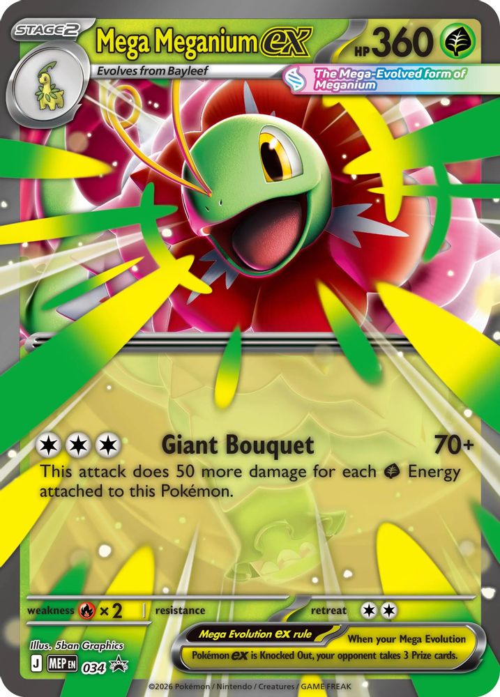Mega Meganium ex 034 — Jumbo Cards (English Pokémon TCG card)