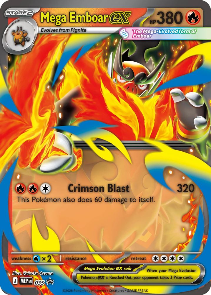 Mega Emboar ex 035 — Jumbo Cards (English Pokémon TCG card)