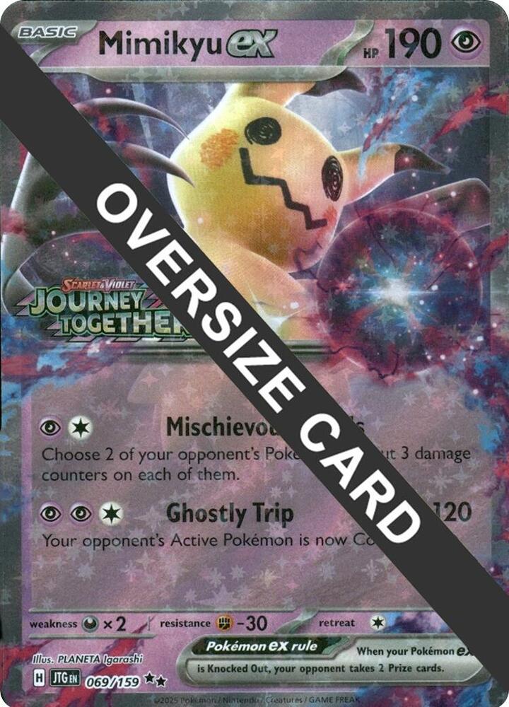 Mimikyu ex (Journey Together Stamped) 069/159 — Jumbo Cards (English Pokémon TCG card)