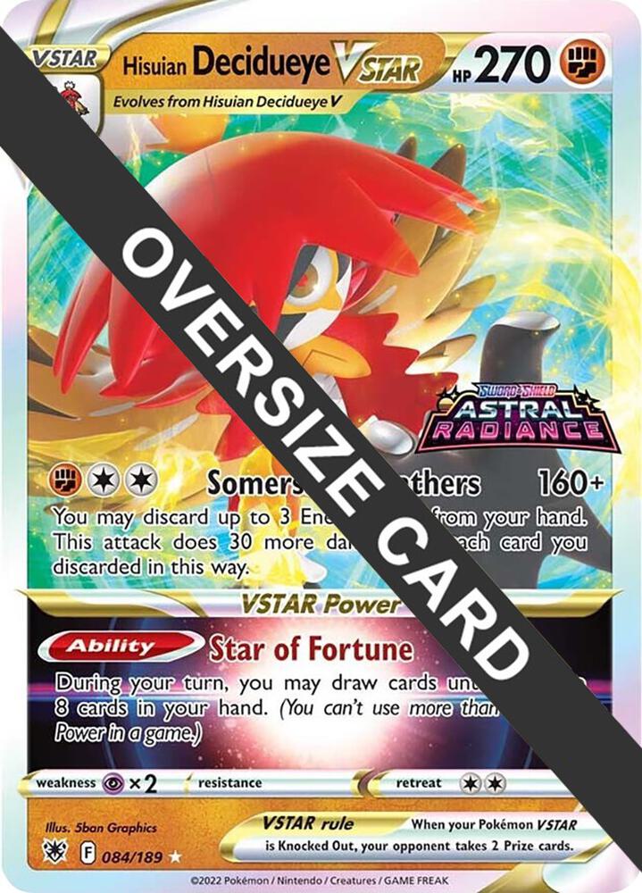 Hisuian Decidueye VSTAR - 084/189 084/189 — Jumbo Cards (English Pokémon TCG card)